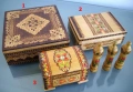 Дървени пирографирани кутии мускали , снимка 1