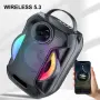Преносима Bluetooth караоке колона с 2 безжични микрофона, снимка 4