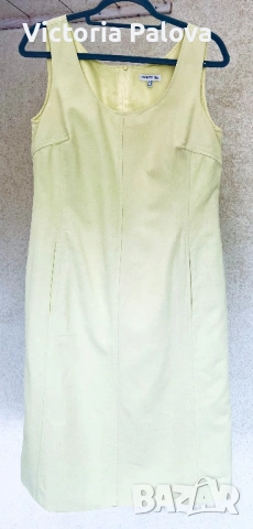 Елегантна маркова  рокля Cerruti 1881 в цвят лайм - стил „тих лукс"