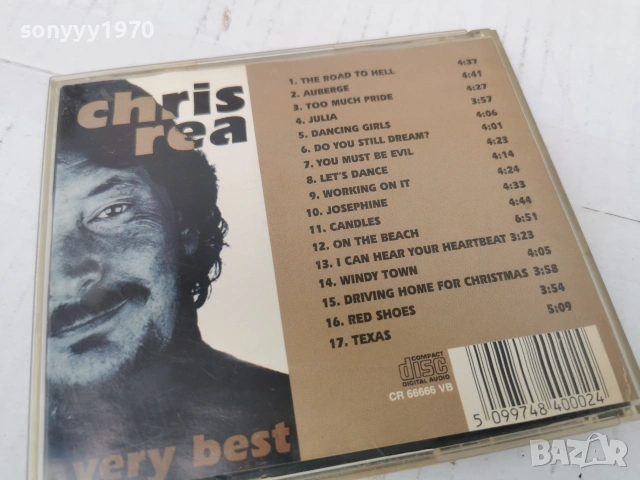 CHRIS REA CD 0707261140H2E7R, снимка 11 - CD дискове - 55185011
