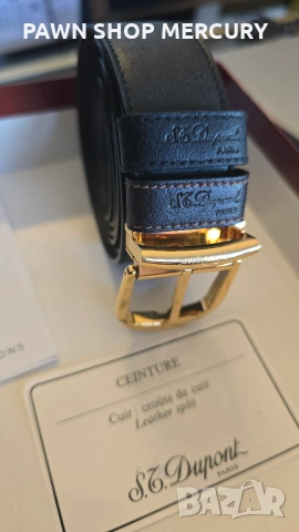 Продавам мъжки, луксозен колан S.T. Dupont, снимка 6 - Колани - 55266939