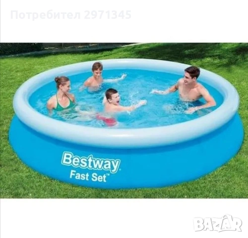 НОВИ!Bestway Басейн Fast Set с филтърна помпа3,66, снимка 2 - Басейни и аксесоари - 54889841