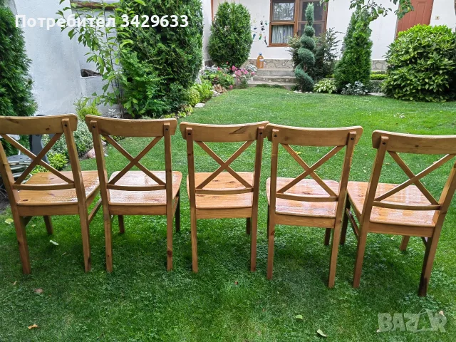 дървени столове , снимка 2 - Столове - 55583972