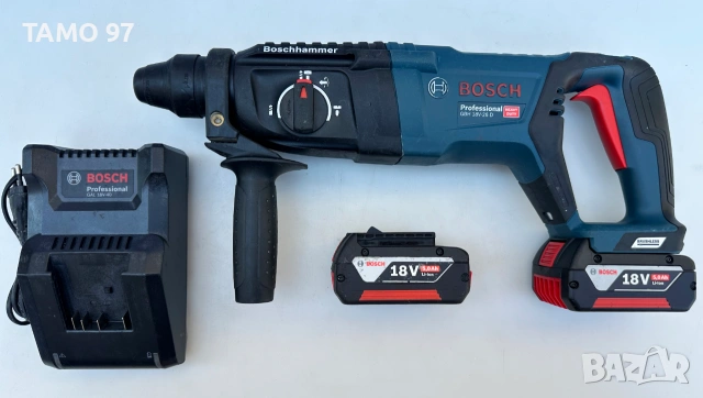 BOSCH GBH 18V-26 D - Безчетков перфоратор 2x18V 5.0Ah като нов!, снимка 3 - Перфоратори - 55222604