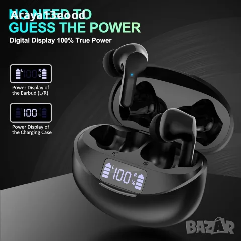Bluetooth Безжични Слушалки Cervanta i17 с LED Дисплей – Hi-Fi Звук, Deep Bass, До 35 часа, снимка 4 - Безжични слушалки - 55583961