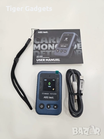 AEG AGT-2309 Portable Carbon Monoxide Detector – преносим CO детектор с акумулаторна батерия и аларм, снимка 7 - Други инструменти - 54517495