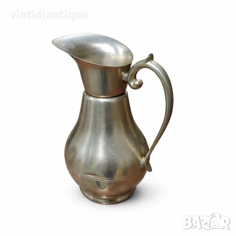 Ръчно изработена калаена кана, снимка 3 - Антикварни и старинни предмети - 54083599