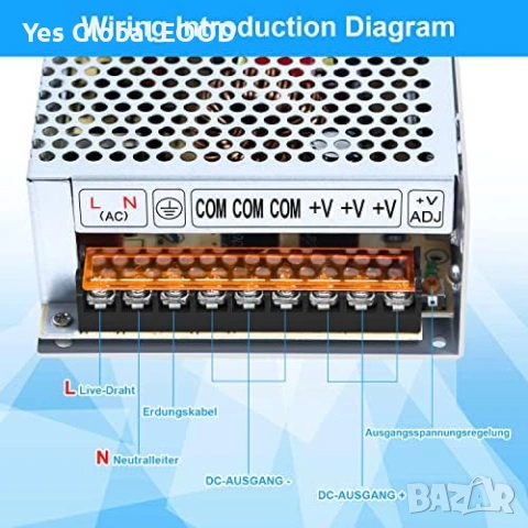 Kingwen 24V 10A 240W захранване AC/DC SMPS, снимка 5 - Друга електроника - 54549946