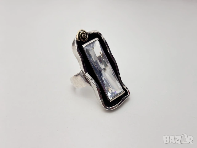 Дамски Сребърен Пръстен (проба 925)- 12,83 грама, Hadar Designers-Израел, снимка 2 - Пръстени - 55170060
