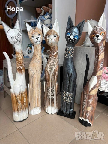 Котки от дърво 100см.,80см.,60см., снимка 5 - Декорация за дома - 32580149
