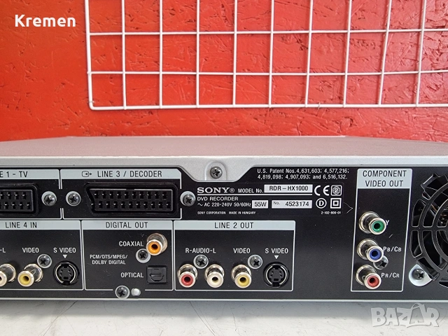 DVD Recorder SONY RSR-Н1000, снимка 7 - Ресийвъри, усилватели, смесителни пултове - 55120260
