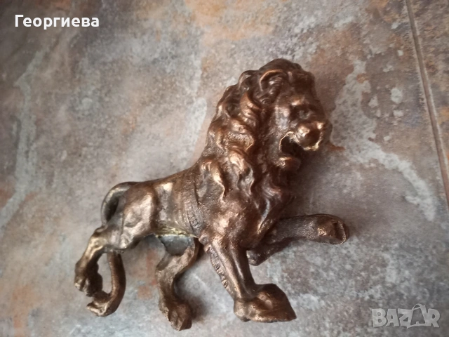 Бронзова фигура с лъв , снимка 7 - Декорация за дома - 55180169