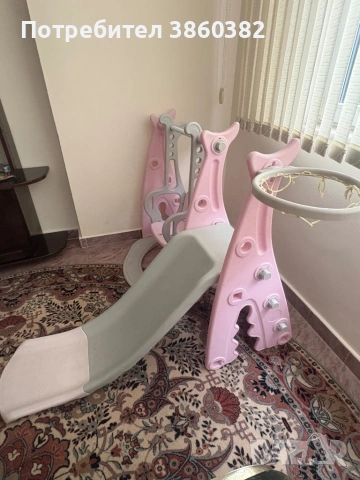 Люлка с пързалка и баскетболен кош, снимка 2 - Други - 54707191