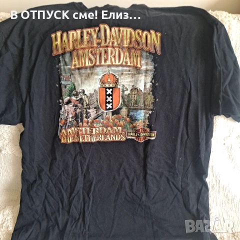 2 броя Голям размер мото тениски рокерски оригинал HARLEY DAVIDSON MOTOR CYCLES / AMSTERDAM XXL XXXL, снимка 7 - Тениски - 54387143