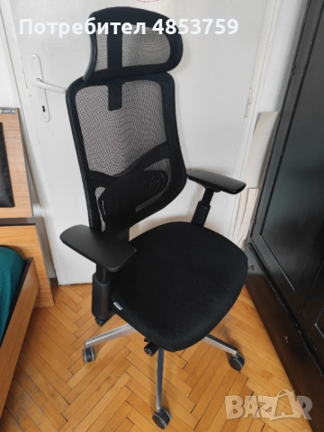 Ергономичен офис стол ChairPro 1000 HL - черен, снимка 6 - Столове - 54883826