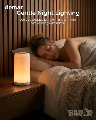 Aetheo Aura Смарт LED нощна лампа с RGB, Wi-Fi, Alexa и Google Home, снимка 9 - Настолни лампи - 55509745