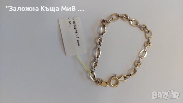 Златна гривна 14к 3.81гр, снимка 2 - Гривни - 55224224