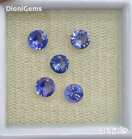Лот от Естествени Танзанити – 5 бр. (Общо 1.45 ct), снимка 5 - Други - 55391925