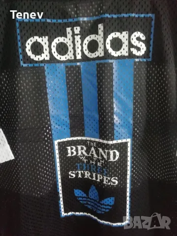 Vintage Adidas The Brand With The Three Stripes оригинална мъжка тениска фланелка ретро от 90те , снимка 3 - Тениски - 49579066