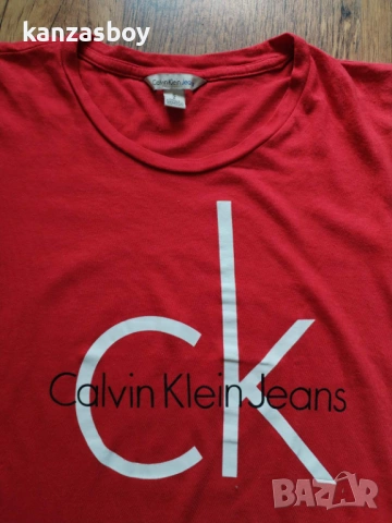 Calvin Klein Jeans - страхотна дамска тениска S, снимка 2 - Тениски - 54429334
