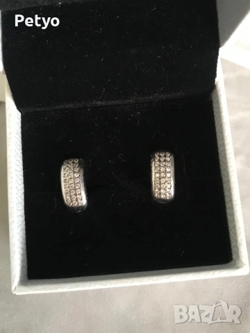 Дамски сребърни обеци, снимка 2 - Обеци - 54015591
