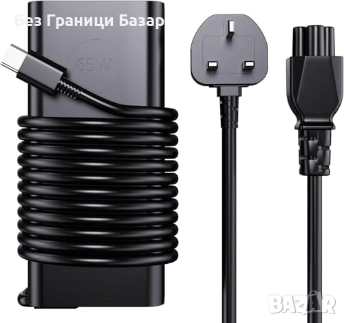 Ново 65W USB-C зарядно за Dell Latitude XPS Inspiron Vostro Chromebook лаптоп адаптер