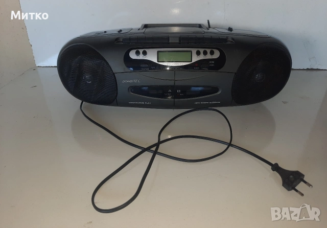 Двукасетъчен радиокасетофон с компактдиск марка powerTEC модел SRR 3000 