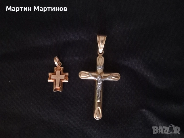 Златни Кръстове, снимка 2 - Колиета, медальони, синджири - 55012329