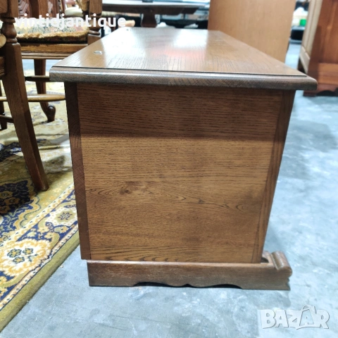 Масивна дъбова ракла с богата дърворезба, снимка 4 - Ракли - 53905982