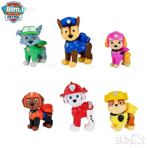 Оригинален подаръчен комплект Paw Patrol / Movie Pups / Пес Патрул / Nickelodeon - 6 кученца , снимка 2 - Фигурки - 55415619