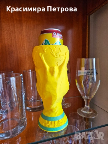 Поставка за кен / Can Holder – World Cup Trophy дизайн