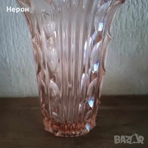 Стъклена ваза цветна, снимка 2 - Вази - 55427255