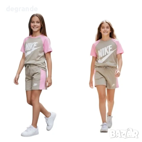 👚Детски Комплект за Момиче 💫Nike💫 Мента Сиво Бежово 🤌2 4 6 8 10г., снимка 2 - Детски комплекти - 54814084