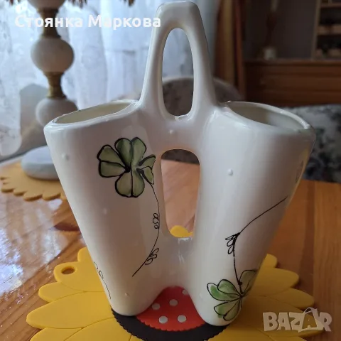 Двойна ваза-Готланд-Швеция, снимка 4 - Вази - 55657096
