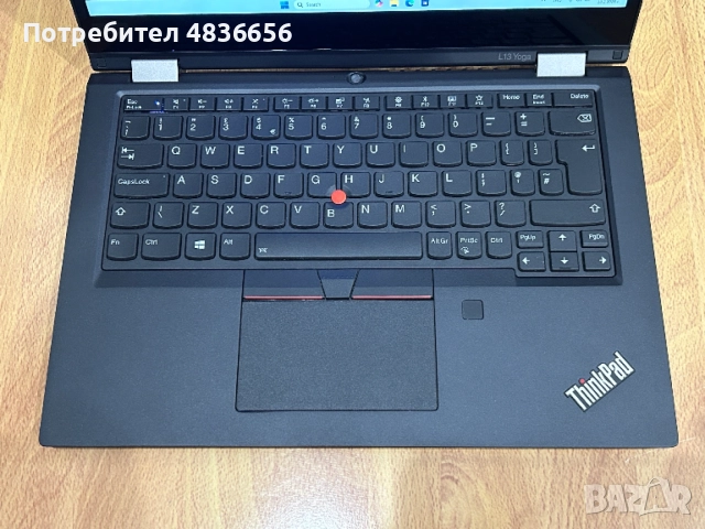 Като нов! Лаптоп Lenovo L13 Yoga touch i7/16GB RAM/512 NVMe, 3 м. гар., снимка 2 - Лаптопи за дома - 54761683