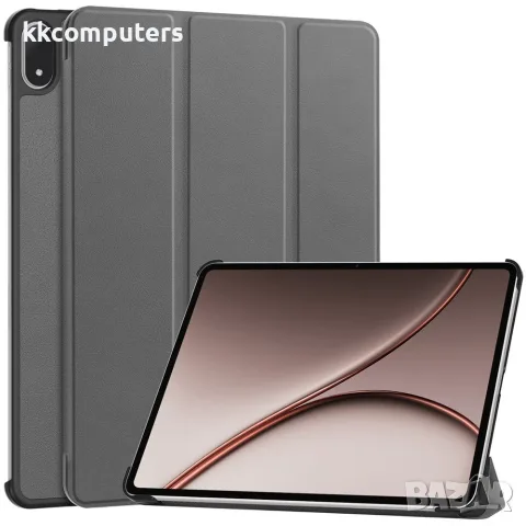 За OPPO Pad 5 Pro / OnePlus Pad 4 Тънък Кожен Калъф Tri-Fold Стойка със Скрийн Протектор – 6 цвята, снимка 5 - Калъфи, кейсове - 55403553