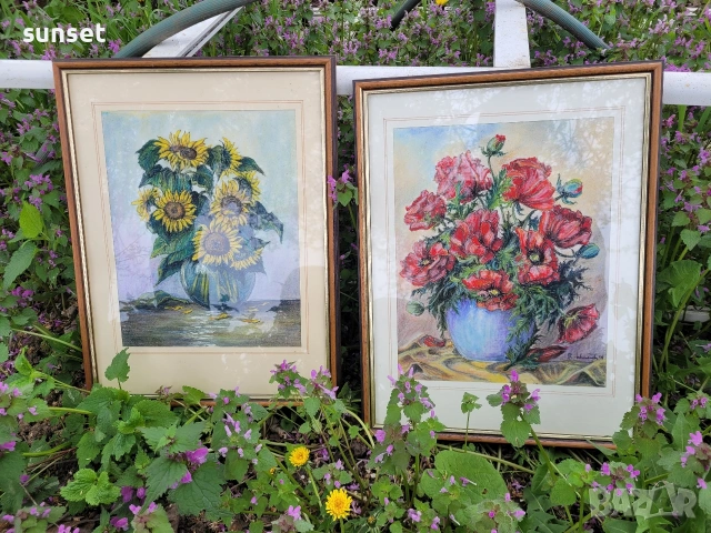 АВТОРСКИ картини с цветя( слънчогледи и макове), снимка 11 - Картини - 54169594