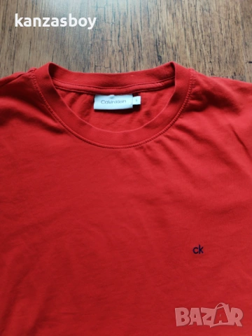 calvin klein - страхотна мъжка тениска КАТО НОВА S, снимка 3 - Тениски - 54825451