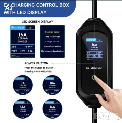 Зарядна станция  електрически автомобил тип 1 3.5 kw. 16 ампера