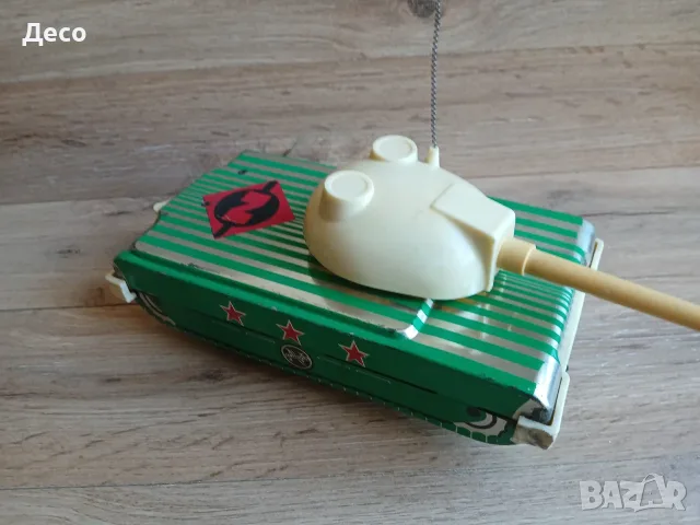 Стара ламаринена играчка USSR танк Norma., снимка 4 - Колекции - 55541250