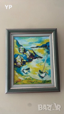 Морски картини с кораби, лодки и пейзажи, снимка 2 - Други ценни предмети - 55082248