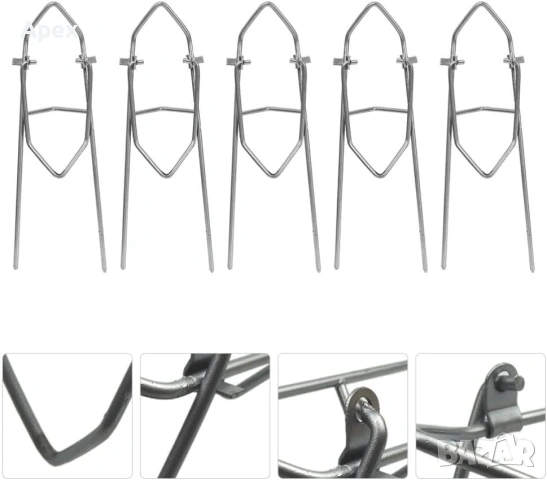 Стабилна Сгъваема Стойка с 2 Шипа 30см. Здрава Стойка за Дънна Въдица и Телескоп. Компактни Стоики, снимка 3 - Екипировка - 54008036