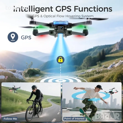 Чисто Нов Професионален GPS Дрон G10 с UHD 4K Камера EIS Дистанционно с 4.5 Инча 2K Екран Безчетков, снимка 8 - Дронове и аксесоари - 54976717