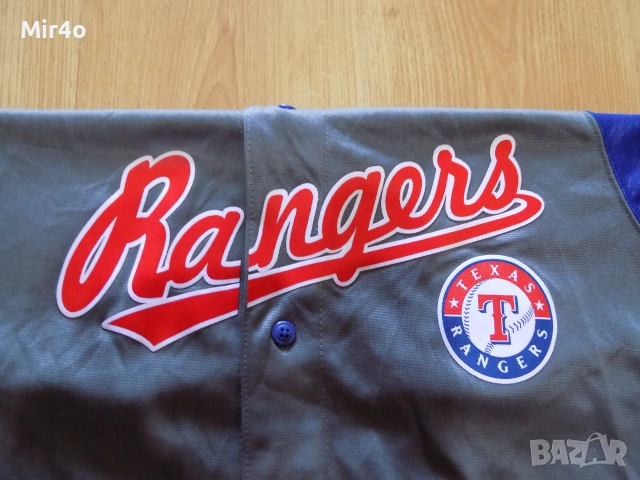 бейзболна риза texas rangers блуза тениска горнище худи яке мъжка оригинал L, снимка 3 - Спортни дрехи, екипи - 47048089