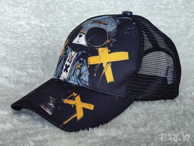 Нова шапка с козирка Trucker Мече Streetwear Черна y2k, снимка 2 - Шапки - 55587929