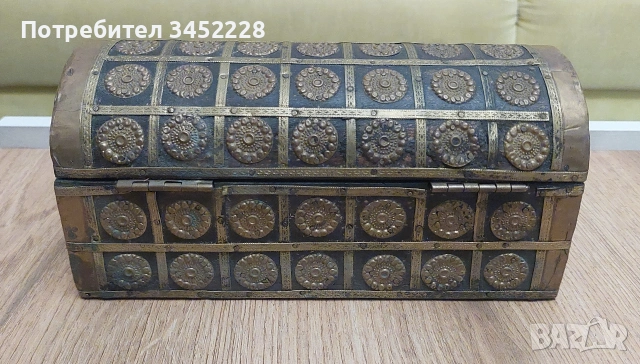 Кутия дървена обков месинг за ценители , снимка 5 - Антикварни и старинни предмети - 54018252