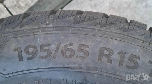 4 бр. Зимни гуми 195/65 R15 с оригинални железни джанти за Opel (GM) 5х110, снимка 4 - Гуми и джанти - 54611464