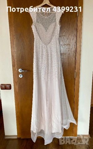 Луксозна дизайнерска бална рокля с перли и кристали - S/M, снимка 6 - Рокли - 54203219