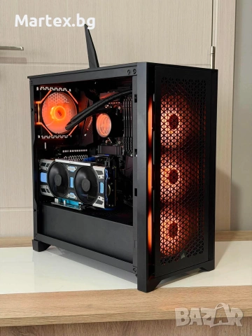 Геймърски компютър Ryzen 5 5600x, GTX 1080, 32GB, водно охлаждане