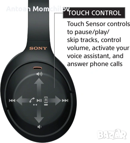 Слушалки Sony WH-1000XM4 Wireless ANC Черни, снимка 8 - Bluetooth слушалки - 54964447